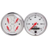 Autometer Arctic White 3-3/8in Kit Box w/Elec Speedo Elec Oil Press, Water Temp, Volt, Fuel Level thumbnail 9