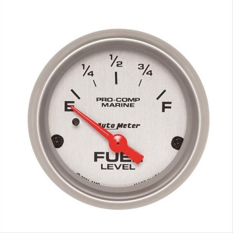 Autometer Marine Silver Ultra-Lite 2-1/16in Electric Fuel Level Gauge thumbnail 1