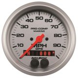 Autometer Marine Silver 3-3/8in 100MPH GPS Speedometer Gauge thumbnail 5