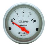 Autometer Ultra-Lite 52mm 0 OHMS Empty/30 OHMS Full Short Sweep Electronic Fuel Level Gauge thumbnail 2