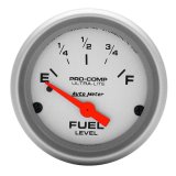 Autometer Ultra-Lite 52mm 0 OHMS Empty/30 OHMS Full Short Sweep Electronic Fuel Level Gauge thumbnail 4