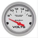 Autometer Marine White 2-1/16in 18V Electric Voltmeter Gauge thumbnail 1