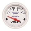 Autometer Marine White 2-1/16in 18V Electric Voltmeter Gauge thumbnail 6