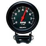 Autometer Black 2-5/8 inch 8000 rpm Tachometer Mini Tach Gauge thumbnail 2