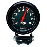 Autometer Black 2-5/8 inch 8000 rpm Tachometer Mini Tach Gauge thumbnail 3