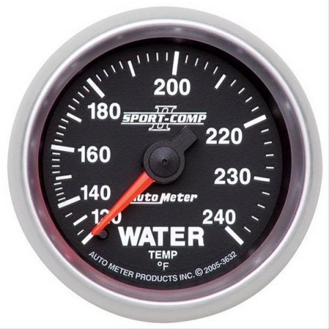Autometer Sport-Comp II 52mm 120-240 F Mechanical Water Temperature Gauge
