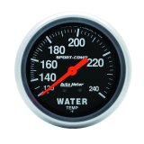 Autometer Sport-Comp 2-5/8in 120-240 F Mechanical Water Temp Gauge 12ft Tubing thumbnail 3
