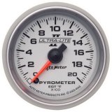 Autometer Ultra-Lite II 52mm 0-2000 Deg F Full Sweep Electric Pyrometer (EGT) Gauge thumbnail 2