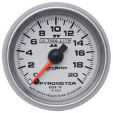 Autometer Ultra-Lite II 52mm 0-2000 Deg F Full Sweep Electric Pyrometer (EGT) Gauge thumbnail 3