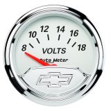 Autometer Chevy Vintage 2in 8-18 Volts Short Sweep Electronic Voltmeter Gauge thumbnail 3