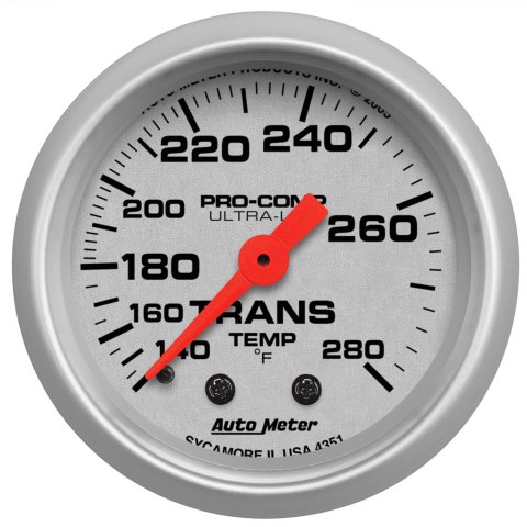 Autometer Ultra-Lite 52mm 140-280 Deg F Mechanical Transmission Temp Gauge thumbnail 1