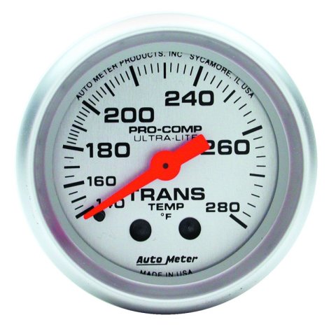Autometer Ultra-Lite 52mm 140-280 Deg F Mechanical Transmission Temp Gauge thumbnail 2