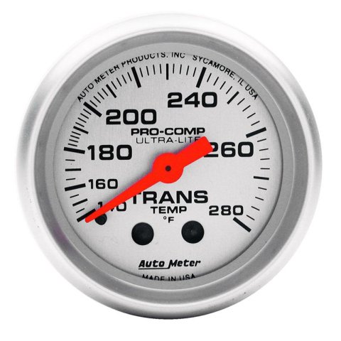 Autometer Ultra-Lite 52mm 140-280 Deg F Mechanical Transmission Temp Gauge thumbnail 4