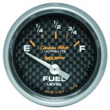 Autometer Carbon Fiber 52mm 0E-90F Short Sweep Electronic Fuel Level Gauge thumbnail 4
