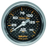 Autometer Carbon Fiber 52mm 150 PSI Mechanical Air Pressure Gauge thumbnail 2