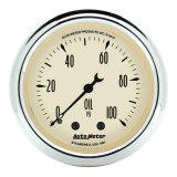 Autometer Antique Beige 52.4mm 0-100 PSI Mechanical Oil Pressure Gauge thumbnail 2