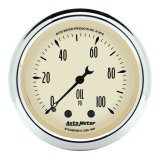 Autometer Antique Beige 52.4mm 0-100 PSI Mechanical Oil Pressure Gauge thumbnail 4