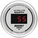 Autometer Ultra-Lite 2-1/16in 5-60 PSI Digital Boost Pressure Gauge - Silver thumbnail 1