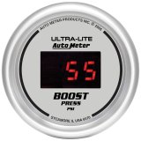 Autometer Ultra-Lite 2-1/16in 5-60 PSI Digital Boost Pressure Gauge - Silver thumbnail 2