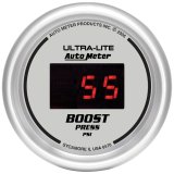 Autometer Ultra-Lite 2-1/16in 5-60 PSI Digital Boost Pressure Gauge - Silver thumbnail 3