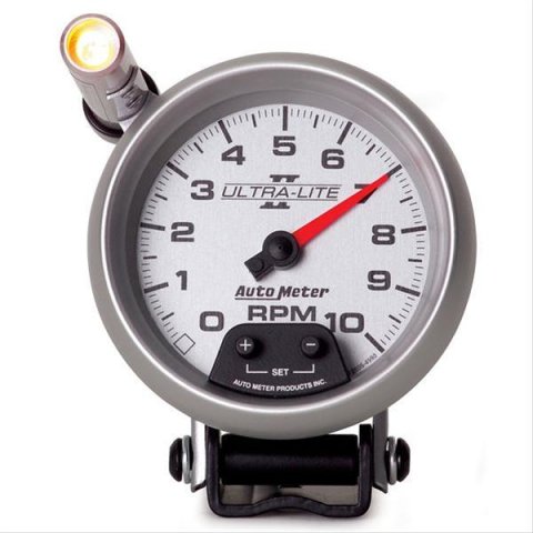Autometer Ultra-Lite II 3-3/4in 10000 RPM Pedestal Mount Mini-Monster Tachometer thumbnail 1