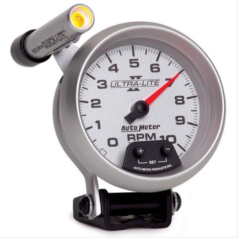 Autometer Ultra-Lite II 3-3/4in 10000 RPM Pedestal Mount Mini-Monster Tachometer thumbnail 2