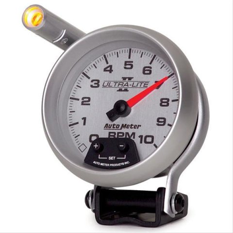 Autometer Ultra-Lite II 3-3/4in 10000 RPM Pedestal Mount Mini-Monster Tachometer thumbnail 3