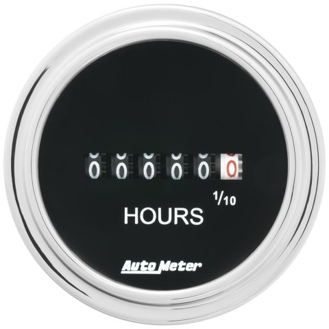 Autometer Traditional Chrome 52mm 100k Short Sweep Electronic Hourmeter