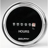 Autometer Traditional Chrome 52mm 100k Short Sweep Electronic Hourmeter thumbnail 3