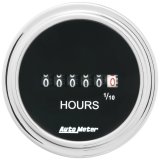 Autometer Traditional Chrome 52mm 100k Short Sweep Electronic Hourmeter thumbnail 8
