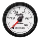 Autometer Phantom II 52.4mm Full Sweep Electronic 8-18 Volts Voltmeter Gauge thumbnail 1