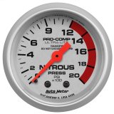 Autometer Ultra-Lite 52mm 2000 PSI Mechanical Nitrous Pressure Gauge thumbnail 4