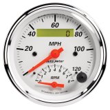 Autometer Arctic White 3-3/8 Quad Gauge and Tach/Speedo Combo thumbnail 1