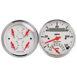 Autometer Arctic White 3-3/8 Quad Gauge and Tach/Speedo Combo thumbnail 9