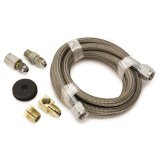 Autometer #4 Braided SS Line (-4AN) 6ft -4AN and 1/8in NPTF Fittings thumbnail 2