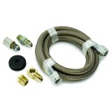 Autometer #4 Braided SS Line (-4AN) 6ft -4AN and 1/8in NPTF Fittings thumbnail 4
