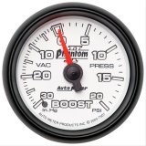 Autometer Phantom II 52.4mm Mechanical Vacuum / Boost Gauge 30 In. HG/20 PSI thumbnail 1