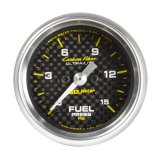 Autometer Carbon Fiber 52.4mm Full Sweep Electronic 0-15 PSI Fuel Pressure Gauge thumbnail 2