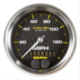 Autometer Ultra-Lite Carbon Fiber 3-3/8in 140 MPH In-Dash Full Sweep GPS Speedometer thumbnail 2