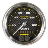 Autometer Ultra-Lite Carbon Fiber 3-3/8in 140 MPH In-Dash Full Sweep GPS Speedometer thumbnail 3