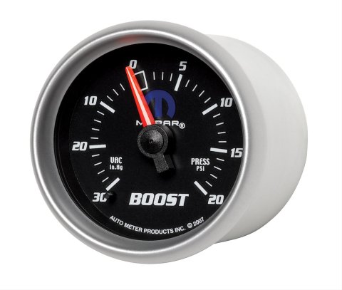 Autometer Mopar 52.4mm 30 Hg/20 PSI Vacuum/Boost Gauge