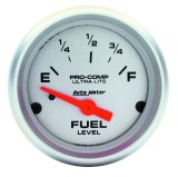 Autometer Ultra-Lite 52mm 73 OHMS Empty/10 OHMS Full Short Sweep Electronic Fuel Level Gauge thumbnail 8