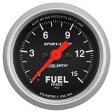 Autometer Sport-Comp 52mm 15PSI Electronic Fuel Pressure Gauge thumbnail 3
