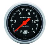 Autometer Sport-Comp 52mm 15PSI Electronic Fuel Pressure Gauge thumbnail 8