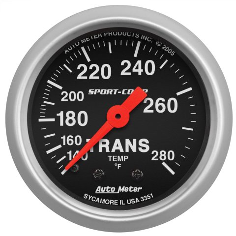Autometer Sport Comp 140-280F Trans Temp Gauge thumbnail 1