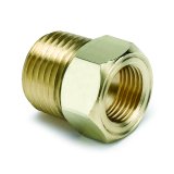 Autometer 1/2 inch NPT Male Brass for Mechanical Temp. Gauge Adapter thumbnail 5