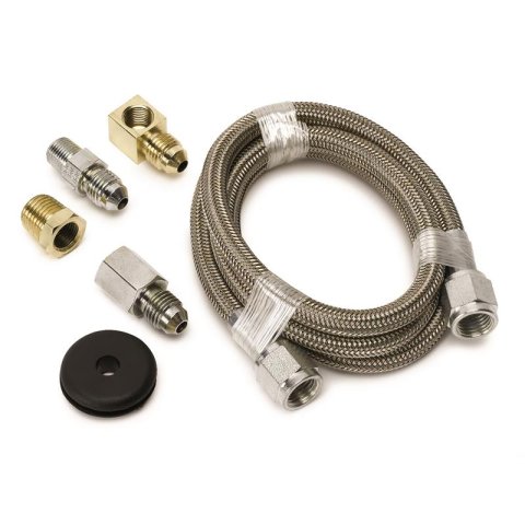 Autometer #4 Braided SS Line (-4AN) 3ft 1/8in NPT Fittings thumbnail 2