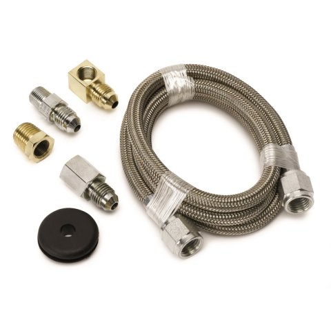 Autometer #4 Braided SS Line (-4AN) 3ft 1/8in NPT Fittings thumbnail 3