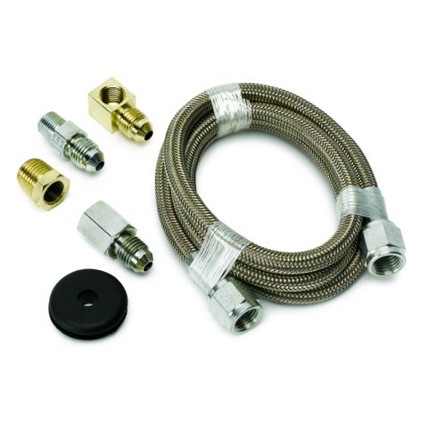 Autometer #4 Braided SS Line (-4AN) 3ft 1/8in NPT Fittings thumbnail 4