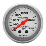 Autometer Ultra-Lite 52mm 120-240 Deg F Mechanical Water Temp Gauge 12in Tubing thumbnail 4
